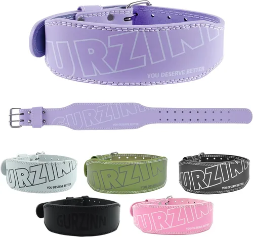 Vista 11 de Cinturón de piel de 9 mm para levantamiento de pesas para mujer y hombre con soporte lumbar acolchado de 10 centímetros para entrenamiento