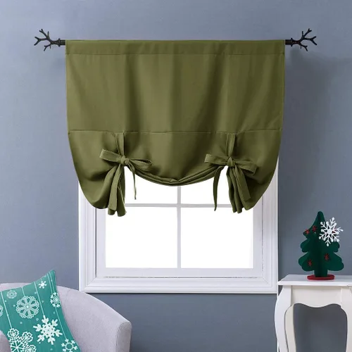 Vista 117 de NICETOWN Cortina Opaca con Aislamiento Térmico – Persiana Enrollable para Ventana de Bebé para Dormitorio/Acción de Gracias