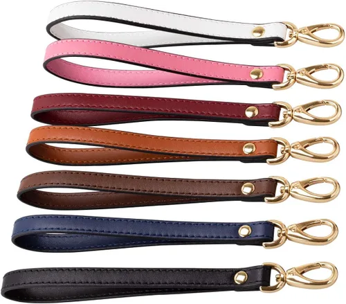 Vista 6 de Allzedream - Correa de pulsera de cuero genuino de repuesto para bolso de mano con llave