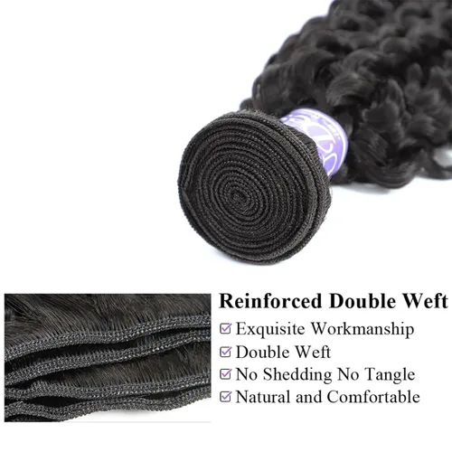 Vista 79 de Extensiones individuales de cabello humano rizado virgen brasileño Jerry rizado ondulado, un paquete de extensiones de cabello sin procesar grado