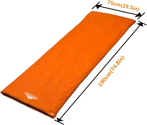 Vista 5 de AGEMORE Saco de dormir ultraligero para clima cálido, ligero, impermeable, compacto, para primavera, verano y otoño, 75 pulgadas de largo x 30