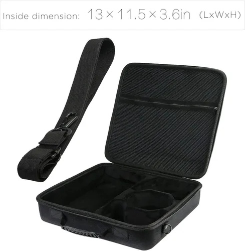 Vista 4 de co2CREA Hard Travel Case Replacement for Xbox Series S Game Console Wireless Controller (Black Case)
