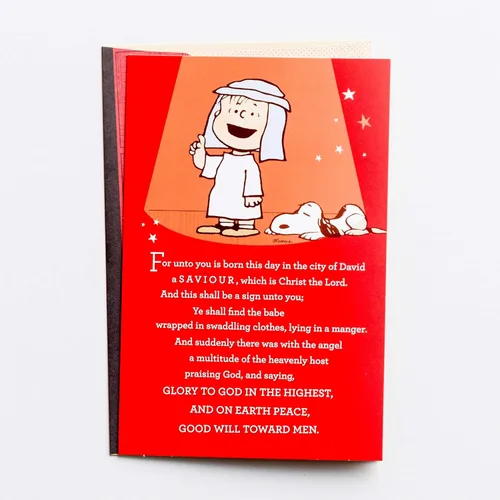 Vista 4 de DaySpring - Peanuts That's What Christmas is All About Charlie Brown - 18 tarjetas navideñas premium en caja, KJV