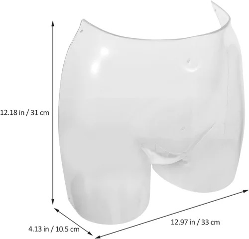 Vista 7 de Soporte de exhibición de pantaletas, estante de exhibición de ropa interior transparente, modelo de cadera para presentación de ventana de tienda