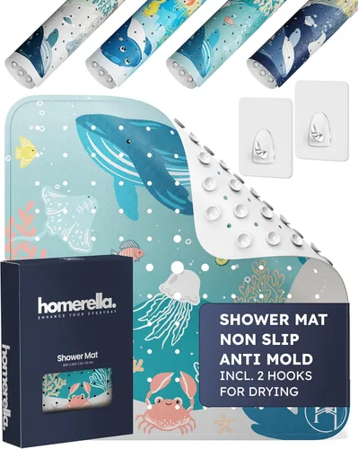 Vista 10 de Homerella® Alfombrilla de Ducha Antideslizante Antimoho, Alfombrillas de Ducha Antideslizantes para Interior de Cabina de Ducha Alfombrilla