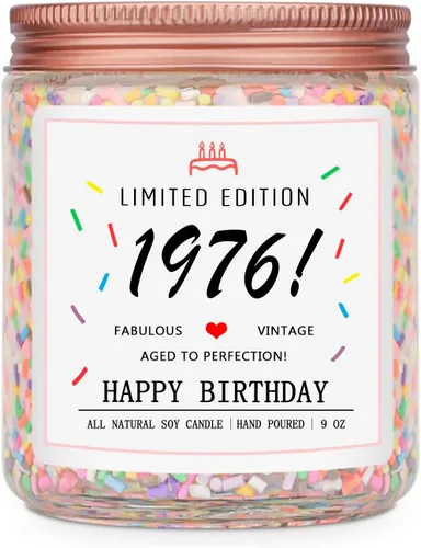 Homsolver - Regalo de 50 cumpleaños para sus ideas, 1976 Edición Limitada Vela (50th Birthday)