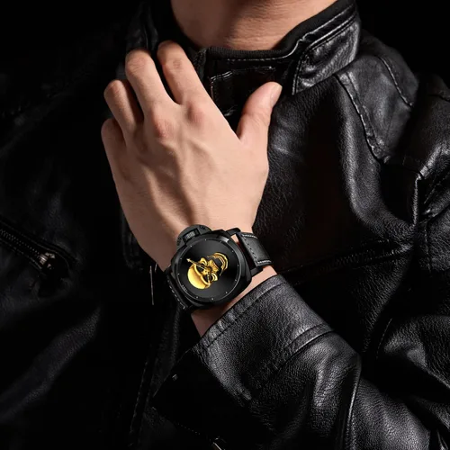Vista 7 de senstone Reloj de cuarzo de moda, correa de cuero, resistente al agua, reloj de pulsera unisex