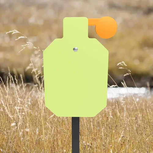 Vista 2 de Percha de objetivos T-Post para disparar AR500, colgador de objetivos de acero duradero con poste en T, soportes de objetivo de poste en T, soporte