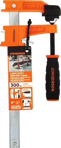 Jorgensen 3706-LD Abrazadera de barra de acero ligera de 6 pulgadas