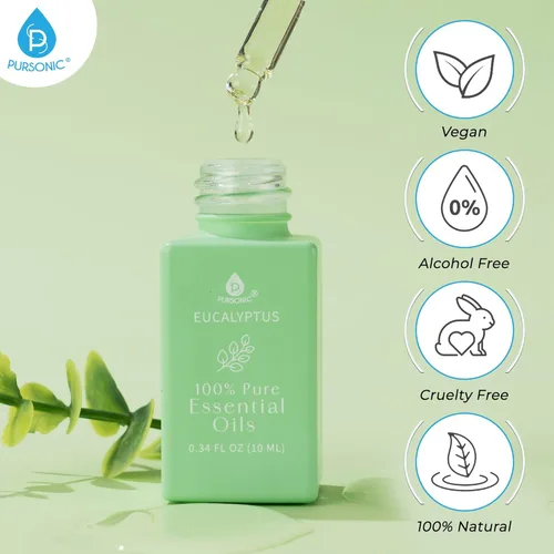 Vista 5 de Aceites esenciales 100% puros de esencia natural, poder curativo de la naturaleza con eucalipto, incienso, lavanda y menta