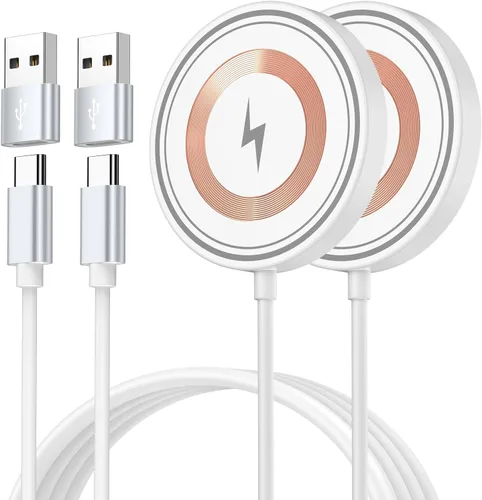 Vista 3 de Cargador de pared USB, cubo de carga, paquete de 3 unidades, bloque de carga de doble puerto, enchufe en caja de carga de teléfono celular