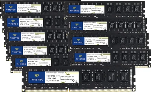 Vista 17 de Timetec Hynix Módulo de memoria grado A, IC, de 1600 megahercios, (PC3 12800), no ECC, sin memoria intermedia, CL11 de 1.35/1.5 voltios, con 240