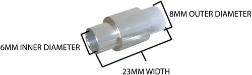 Vista 2 de Dime Bag Hardware Espaciador de velocidad de aluminio de eje en línea, paquete de 8 espaciadores para rodillos de ejes de 0.236 in
