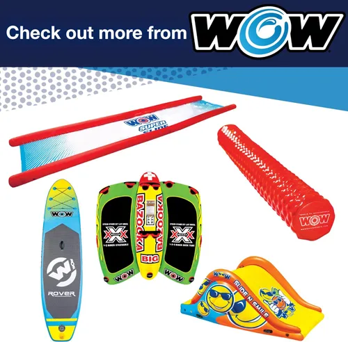 Vista 4 de WOW Sports Dragon Boat Cockpit 1, 2 o 3 personas, tubo inflable remolcable para canotaje, 13-1060