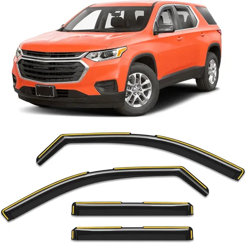 Vista 20 de protectores de lluvia en el canal para ventanas, compatibles con Chevy Express Van 1996-2026/GMC Savana 1996-2026, protectores de ventana extra