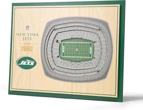 Vista 23 de YouTheFan Arte de pared de 5 capas con vista del estadio de la NFL