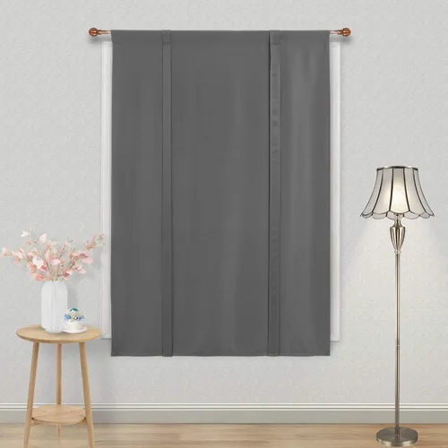 Vista 5 de DWCN Cortinas Opacas - Persiana Enrollable con Lazos para Ventana, Aislamiento Térmico, Oscurecimiento de Habitación, Cortinas con Bolsillo