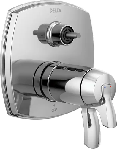 Vista 5 de Delta Grifo T27T967-RB, bronce veneciano Ara Angular Modern TempAssure Serie 17T Moldura de válvula con desviador integrado de 6 ajustes