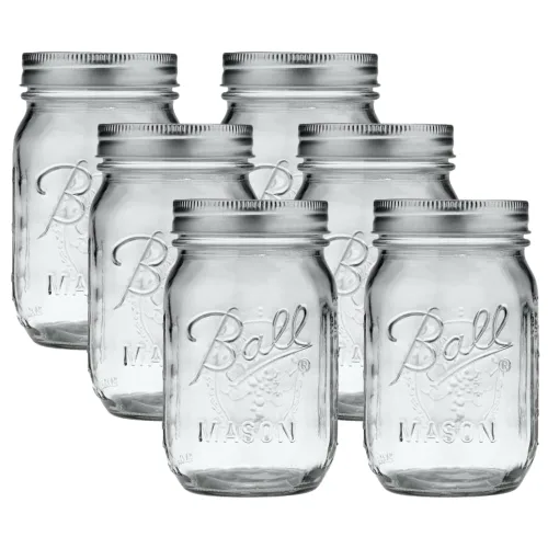 Vista 21 de Ball Mason, Frascos de mermelada con tapas y bandas, Set de 12 unidades de 4 oz, 4 onza, Transparente