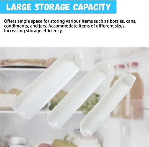 Vista 6 de HECASA 29325760166 Kit de estante para puerta de refrigerador compatible con Dometic Refrigerador Congelador Superior Inferior ABS Plástico Blanco