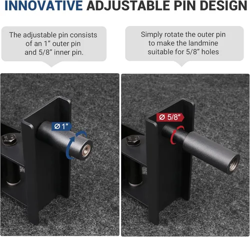 Vista 6 de LIONSCOOL Power Rack Landmine Attachments, Ultra-Durable T-Bar Row Attachments with Wide Compatibility for Full-Body Workout in Home Gym