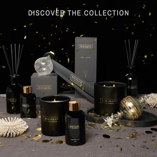 Vista 8 de Benevolence LA Vela perfumada de pino Velas de soja para Navidad, vela negra para el hogar Velas de regalo para mujeres y hombres Fragancia