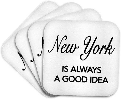 Vista 10 de 3dRose Posavasos para azulejos de cerámica, New York is Always a Good idea, juego de 4 (CST_163815_3)