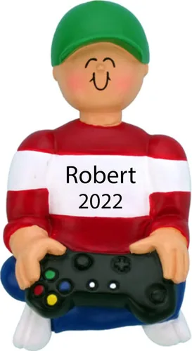 Vista 9 de Video Game Christmas Ornament 2025 Personalized Gaming Controller Gift for Teenage Boy, Son, Grandson, or Boyfriend – Custom Holiday Keepsake for