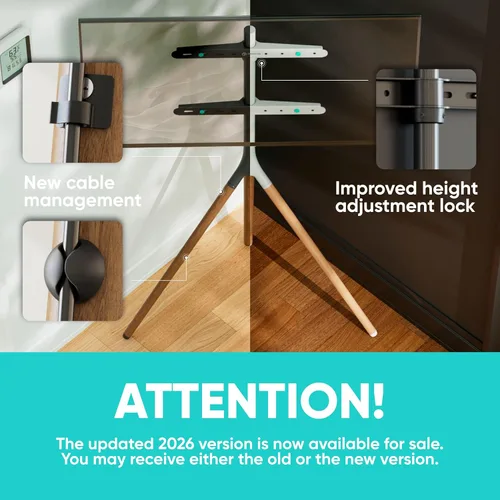 Vista 8 de ONKRON Soporte de TV con caballete para pantalla de 32 a 65 pulgadas de hasta 77 libras, soporte de trípode de TV de altura ajustable con giro