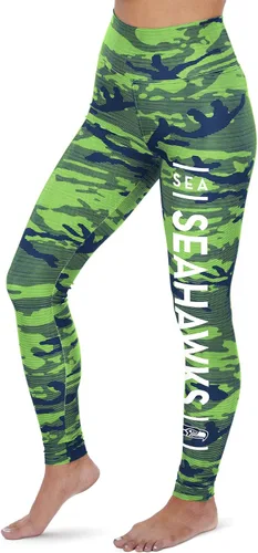 Vista 167 de Zubaz NFL Mallas para mujer de longitud completa de cintura alta básica 1.0