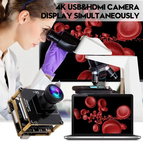 Vista 5 de ELP Cámara USB HDMI 4K - Gran angular, zoom digital 2X, H.265, 8MP, UVC USB2.0 para portátil y monitor