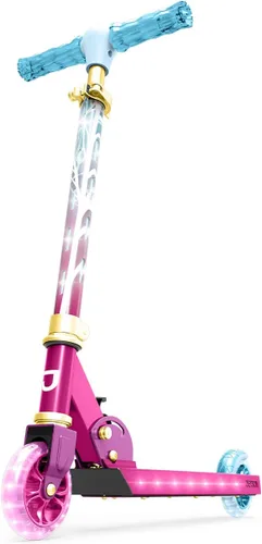 Jetson Character Kids Kick Scooter, luces LED en vástago y ruedas iluminadas, marco ligero, manubrio ajustable en altura, sistema de inclinación