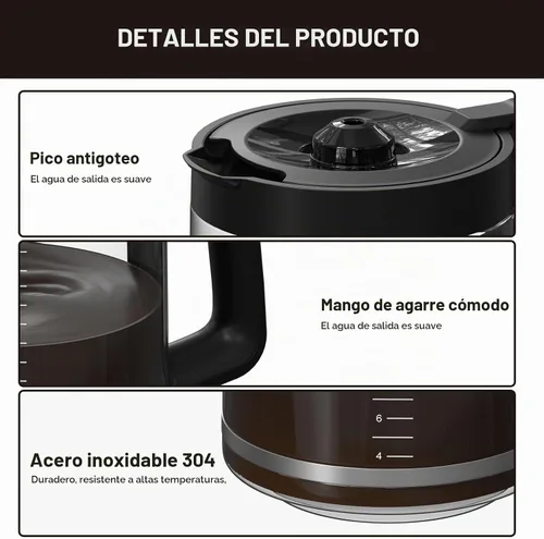 Vista 2 de Jarra de repuesto para cafetera de 14 tazas compatible con la cafetera programable Mr. Coffee de 14 tazas, modelo #: BVMC-PC14-CARAFE. 1 paquete