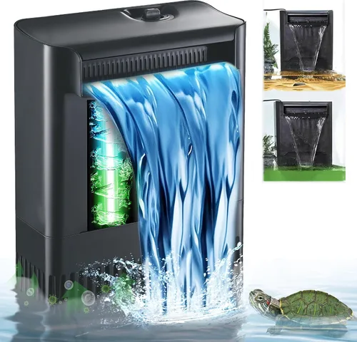 Filtro de tanque de tortuga Filtro de peces de acuario con luz U-V para grandes 40-150 galones