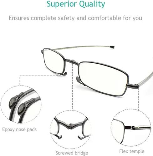 Vista 5 de sevenplus Paquete de 2 lentes de lectura con bloqueo de luz azul, antirreflejos UV, plegables, bisagra de resorte para computadora para mujeres
