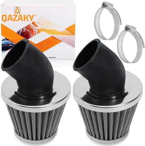 Vista 11 de 2 limpiadores de filtro de 1.378 in en ángulo de 45 grados, compatible con 50 cc, 70 cc, 90 cc, 110 cc, 125 cc, 2 tiempos, motor de 4 tiempos