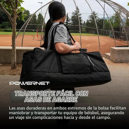Vista 6 de PowerNet Pro Duffle Bag, Softball Baseball Bag, Baseball Gear Bag, Baseball Bat Bag with Internal Bat Sleeves, Baseball Bags with Padded Strap &