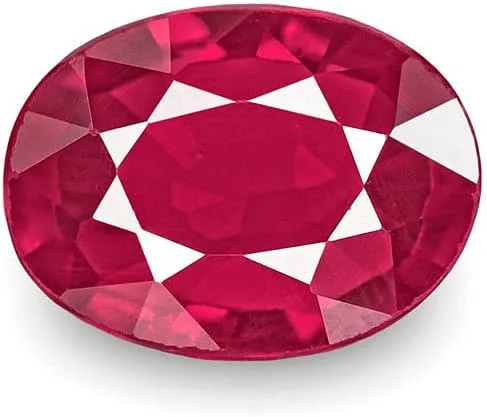 Piedra preciosa de rubí birmana certificada en laboratorio natural 100 real oval rubí piedra suelta 2.5 Ct