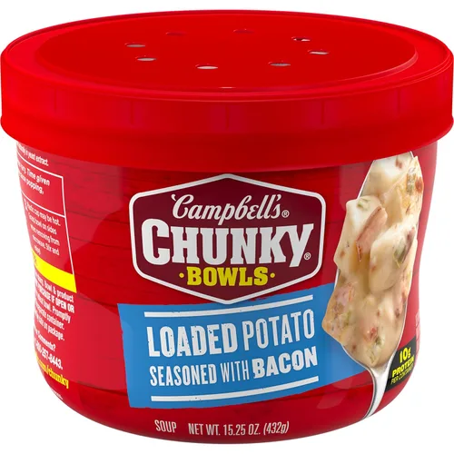 Vista 13 de Campbell's Chunky Sopa de papa al horno con bistec y queso, lata de 18.8 onzas