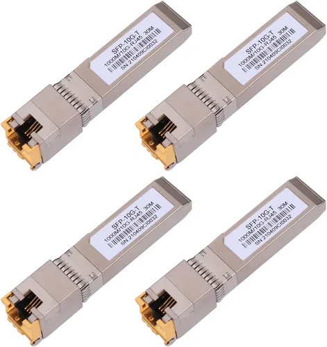 Vista 16 de 4 piezas 1000BASE-T Gigabit SFP a RJ45 transceptor modular de cobre Ethernet para Cisco, Meraki, Ubiquiti, D/TP Link, Supermicro, Netgear, Broadcom