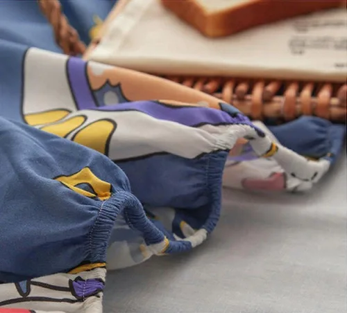 Vista 4 de Sábana bajera ajustable de algodón de verano para niños, estampado de animé de dibujos animados, funda de cama para cama individual y doble