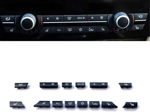 Vista 5 de Botón de Ventilación de Aire Acondicionado A/C Calentador A/C Control de Clima Tapas de Teclas Kit de Reparación Interior de Repuesto para BMW 5 6 7