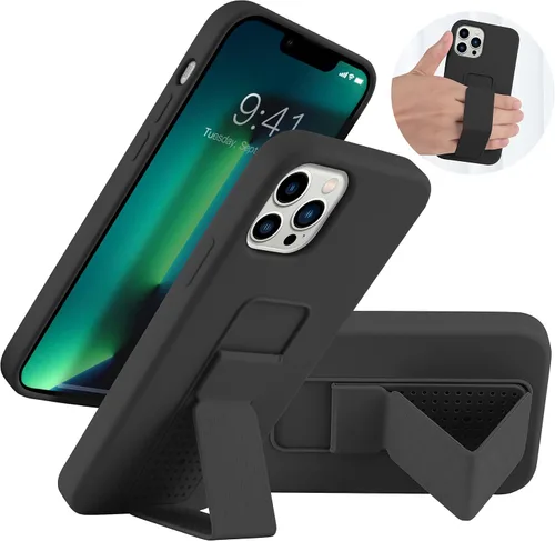 Vista 175 de Funda de silicona con soporte de LAUDTEC compatible con iPhone 7/8/SE, soporte de metal con soporte de pie vertical y horizontal, cubierta flexible
