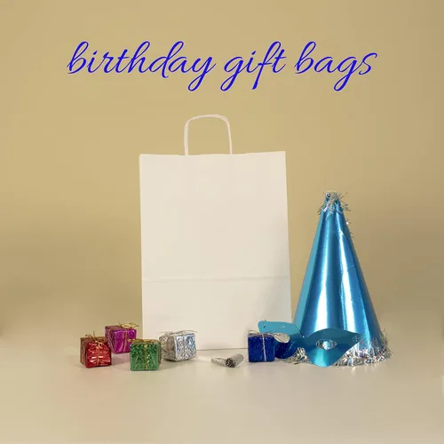 Vista 6 de JET PAPER BAGS - Bolsas de papel de estraza reciclables con asas de 10 x 5 x 13 pulgadas [25 piezas] para llevar, comestibles, golosinas, venta al