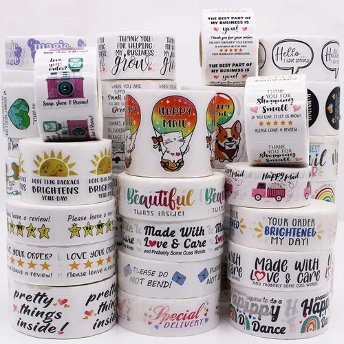 Vista 7 de Muminglong Calcomanía de 1.5 pulgadas con texto en inglés "Thank for Delivering This Package for Me", adhesivo de correo para el cartero, correo