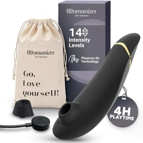 Womanizer Vibrador de clítoris premium 2 para mujeres, juguetes para adultos con ventosa de clítoris, juguete sexual vibratorio para adultos Negro