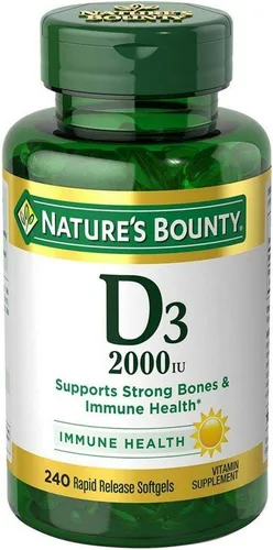 Vista 9 de Nature's Bounty Vitamina D, apoya la salud inmunológica y la salud ósea, 2000 UI de vitamina D3, 150 cápsulas blandas