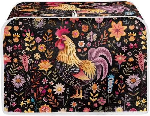 Vista 43 de Cubierta para tostadora de limón floral para horno tostador de pan de 2 rebanadas, protector de electrodomésticos pequeños a prueba de polvo