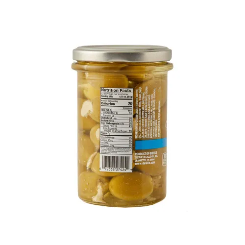 Vista 2 de DeLallo Aceitunas griegas verdes rellenas de queso azul en tarro (paquete de 6)