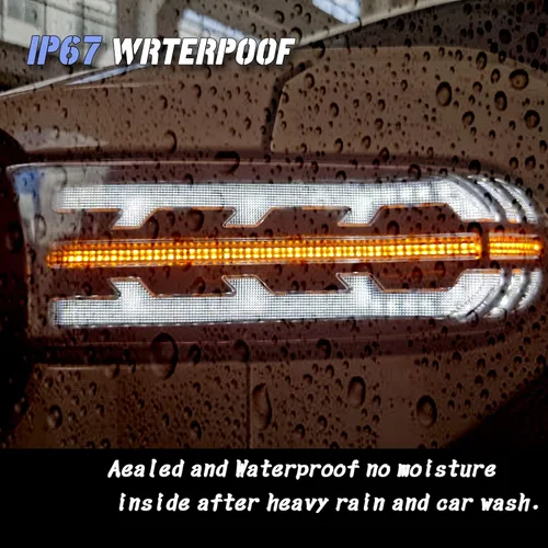 Vista 6 de Lente ahumada Switchback - Faro delantero LED blanco/ámbar compatible con Toyota FJ Cruiser 2007-2021, accesorios funcionan como lámpara